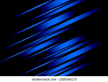 Abstract blue line and black background for business card, cover, banner, flyer. Vector illustration