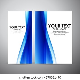 Abstract blue line. Graphic resources design template. Vector illustration