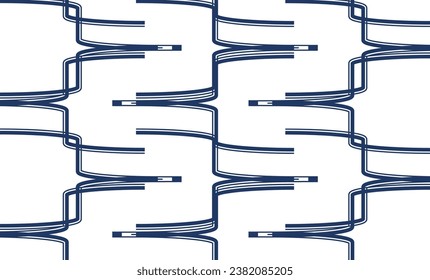 abstract blue line on white background repeat seamless patter, fabric print design, t-shirt paint screening