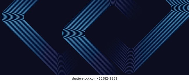 Abstract Blue Line Patterns on Dark Background for Modern Designs