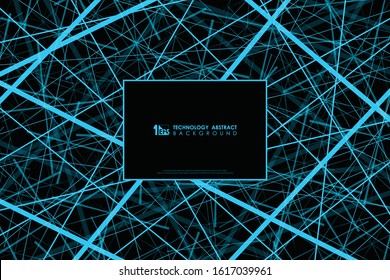 Abstract blue line tech design of futuristic pattern background. Use for energy template, ad, artwork, poster, poster. illustration vector eps10