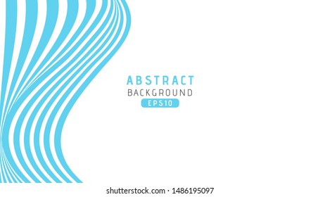 Abstract blue line wave background. Vector Illustration