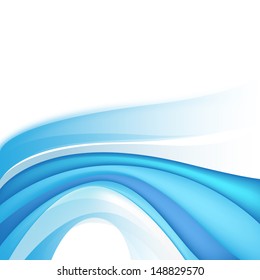 abstract blue line wave background