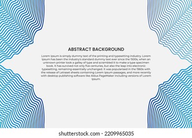 Abstract blue line wave background. Modern blue line background