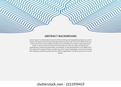 Abstract blue line wave background. Modern blue line background