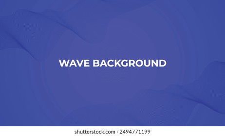 Abstract Blue Line Wave Background 