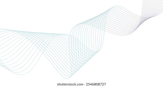 Fondo Abstractas de la onda de la línea azul. Fondo Abstractas Con Líneas De Negocio. Línea de gradiente tecnológico ondulado