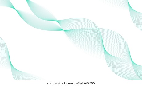 Fondo de onda de línea azul Abstractas. líneas de fondo de negocios diseño de banda abstracta de onda. Elemento liso gris Abstractas, blanco. Diseño de Anuncio de líneas de curva de onda gris abstracto