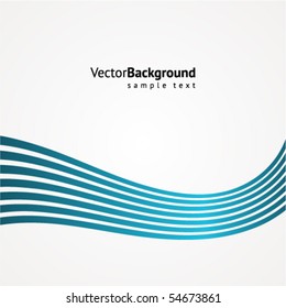 Abstract blue line wave background
