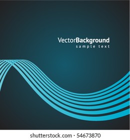 Abstract blue line wave background