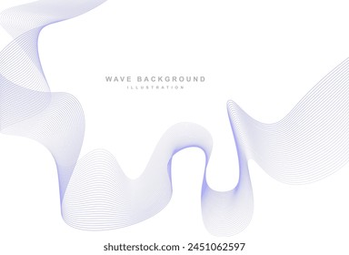 Abstrakte blaue Linie weißer Hintergrund 