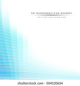Abstract blue lines background with white copyspace area.
