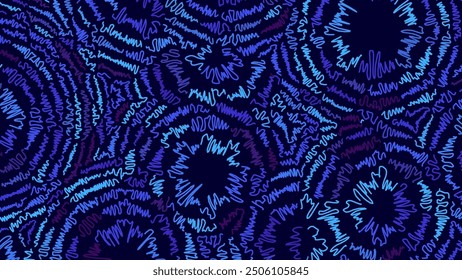 Abstract Blue Lines Colorful Urban Style Hip Hop Graffiti Pattern. Street Art Background. Vector Illustration. 