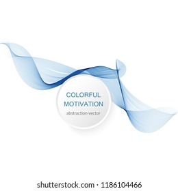 Abstract blue lines in the form of waves.Background wave blue.