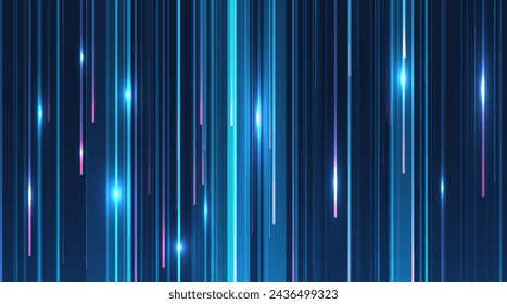 Líneas azules abstractas sobre fondo oscuro. Efectos de luz mágica. Concepto gráfico para tu diseño.