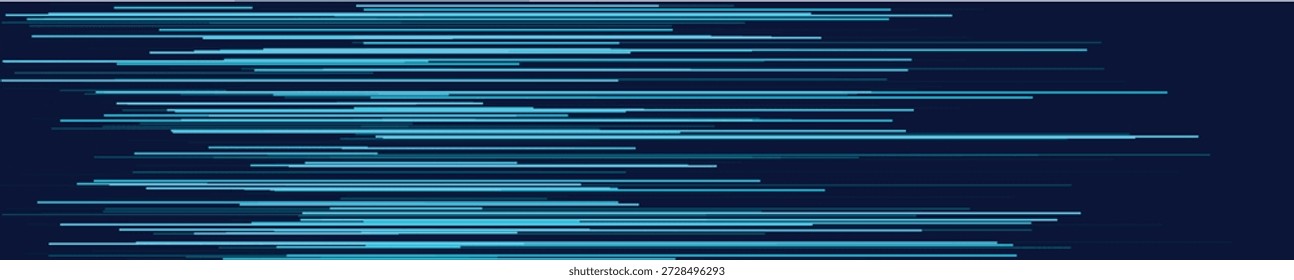 Abstrakte blaue Linien auf dunklem Hintergrund, die einen Sinn für digitalen Datenfluss und Technologie hervorrufen.