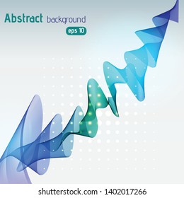 Abstract blue lines on light background. Vector illustration. Technology background with stripes.