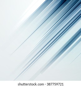 Abstract blue lines on a light background.