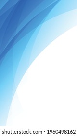Abstract blue lines on white background - Vector illustration