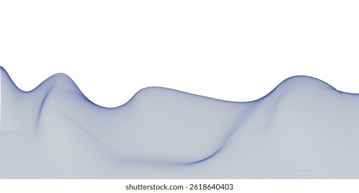 Abstract blue lines on white background