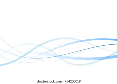 Abstract blue lines on white background