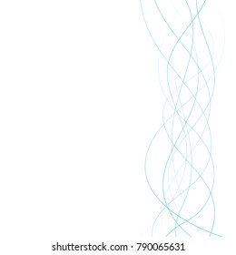 Abstract blue lines on white background