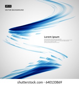 abstract blue lines storm whirl curve circle swirl technology vector illustration element copy space
