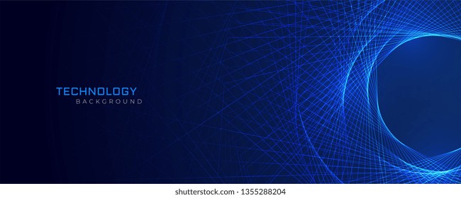 abstract blue lines technology background