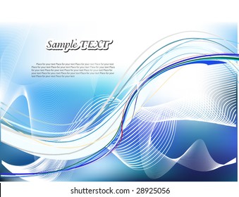 Abstract blue lines template