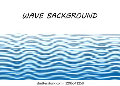 Abstract blue lines wave background