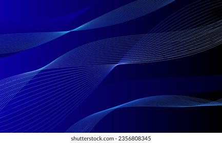 líneas azules abstractas curvas de onda fondo de gradiente suave