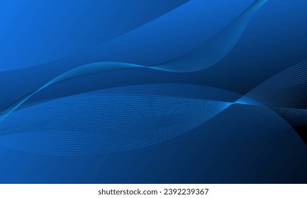 líneas azules abstractas curvas de onda fondo de gradiente suave