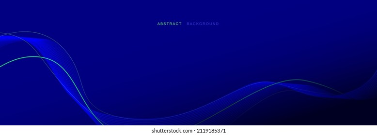 abstract blue lines wave with Technology concept. Website, banner and brochure background. Vector illustration
