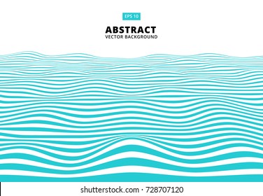 Abstract blue lines wave, Wavy stripes pattern, Rough surface, Vector Illustration svg