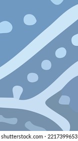Abstract blue liquid background. Design with various  shapes and contrasting colors. Suitable for poster and banner
