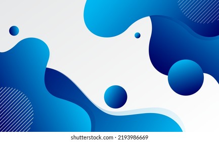 Abstract blue liquid background. Dynamic shapes composition. Eps10 vector