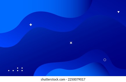 Fondo líquido azul abstracto. Composición dinámica de formas. Ilustración del vector