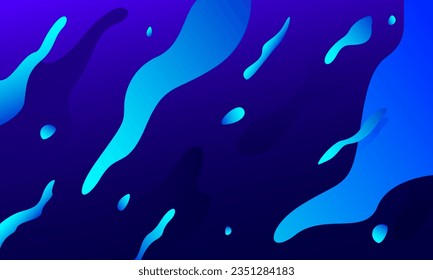 Abstract blue liquid background. Fluid shapes composition. Eps10 vector