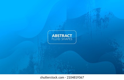 Abstrakter blauer, flüssiger Hintergrund. Modernes Hintergrunddesign. Farbverlauf-Farbe. Zusammensetzung der flüssigen Formen. Grunge Textur. Website, Banner, Bildschirmhintergründe, Broschüren, Poster
