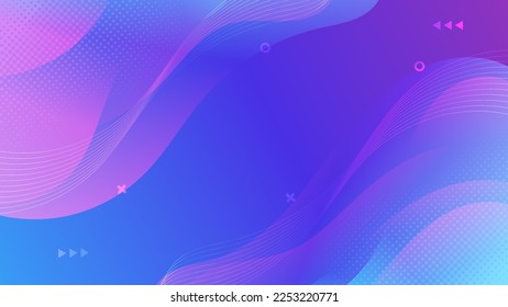 Resumen Fondo líquido azul. Diseño de fondo moderno. color de gradiente. Ondas dinámicas. Composición de formas fluidas. Apto para sitio web, carteles, fondos de pantalla, folletos, carteles
