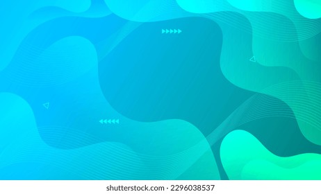 Abstract Blue liquid background. Modern  background design. gradient color. Dynamic Waves. Fluid shapes composition.  Fit for website, banners, wallpapers, brochure, posters