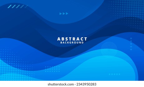 Abstract Blue liquid background. Modern  background design. gradient color. Dynamic Waves. Fluid shapes composition.  Fit for website, banners, wallpapers, brochure, posters
