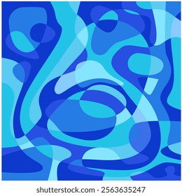 Abstract blue liquid background. Vector illustration. Wavy pattern. Liquid texture for cover design
