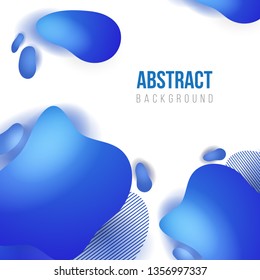 Abstract blue liquid banner background template. vector illustration