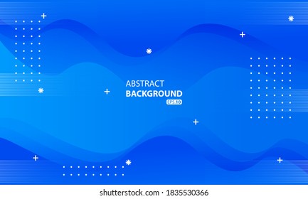 Abstract blue liquid color background.Wavy geometric background.