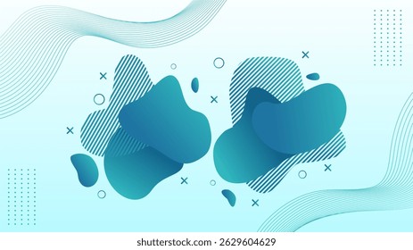 Abstract blue liquid colour background