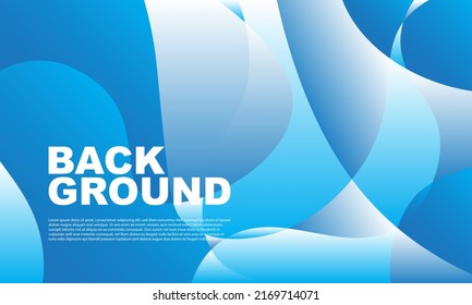 Abstract blue liquid and curvy geometric background for banner. Vector illustration.