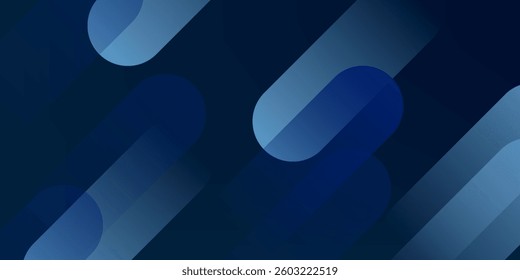 abstract blue liquid gradient color with rounded shape geometric decoration background. eps10 vector