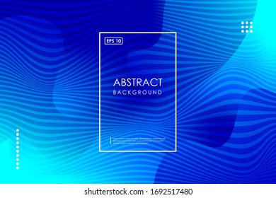 Abstract blue liquid gradient wavy geometric background modern with colorful style gradient color. landing page, cover page, Eps10 vector