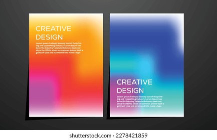 Abstract blue liquid graphic gradient circle shape on cover book presentation. Minimal brochure layout and modern report business flyers poster template.